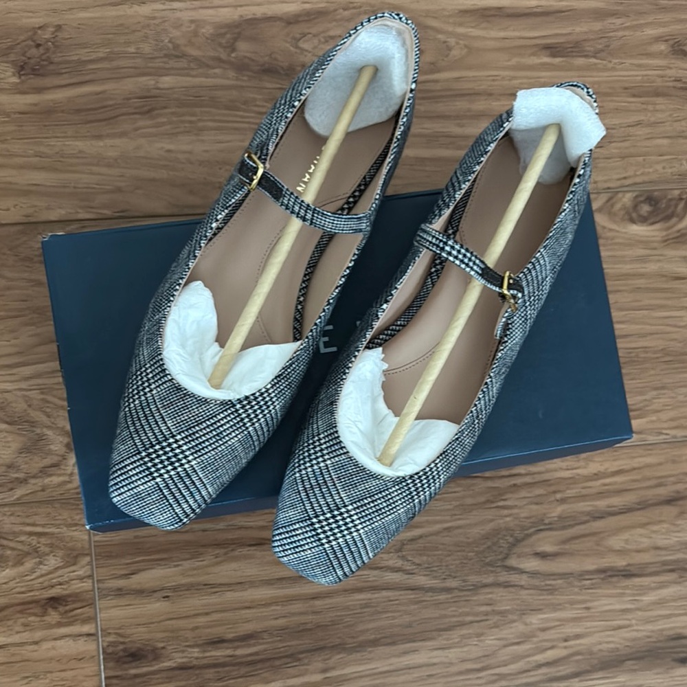 Cole Haan Multi Plaid Mary Jane Ballet Flat
